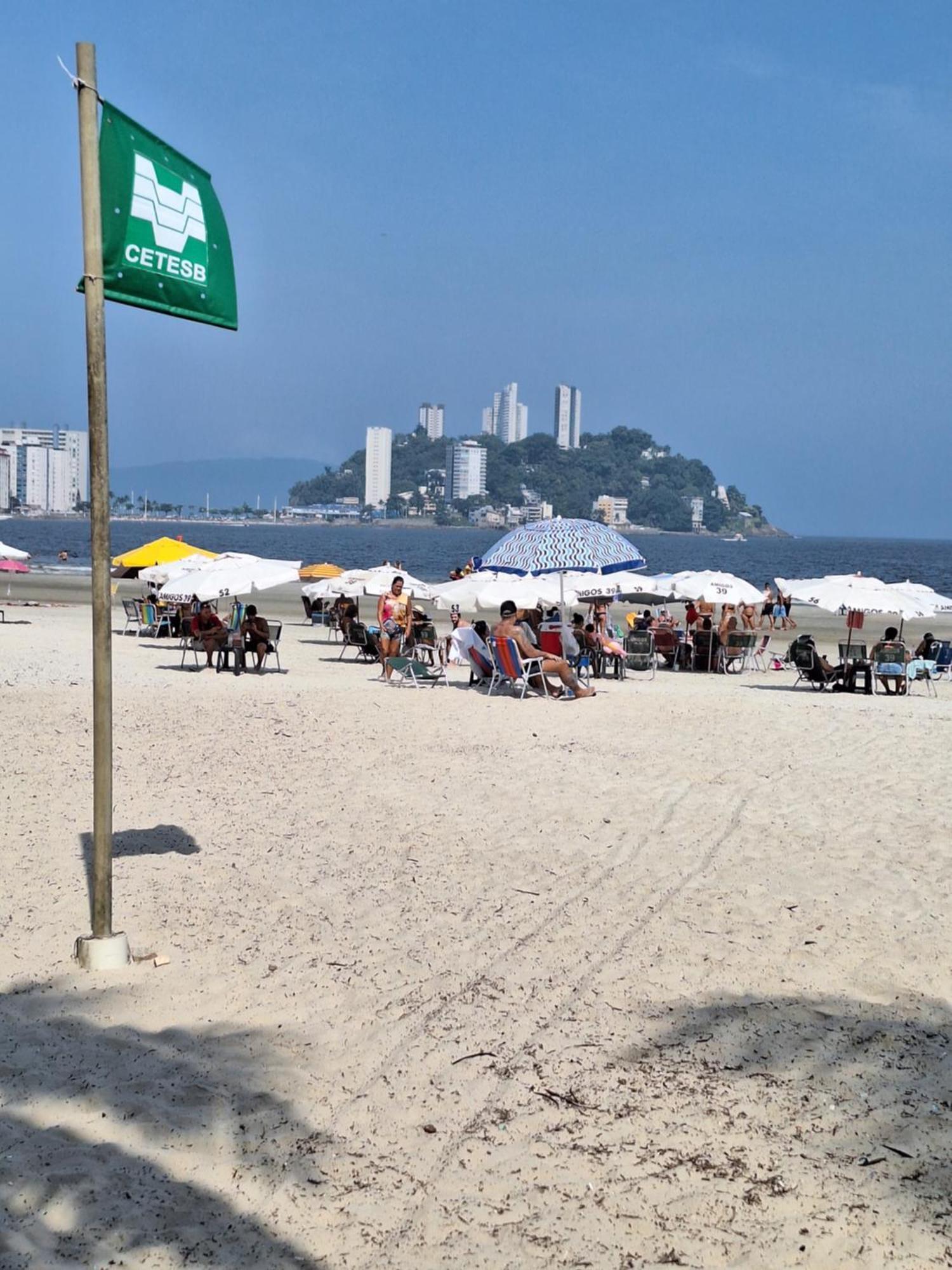 Pe Na Areia Gonzaguinha Sao Vicente Apartment Exterior foto