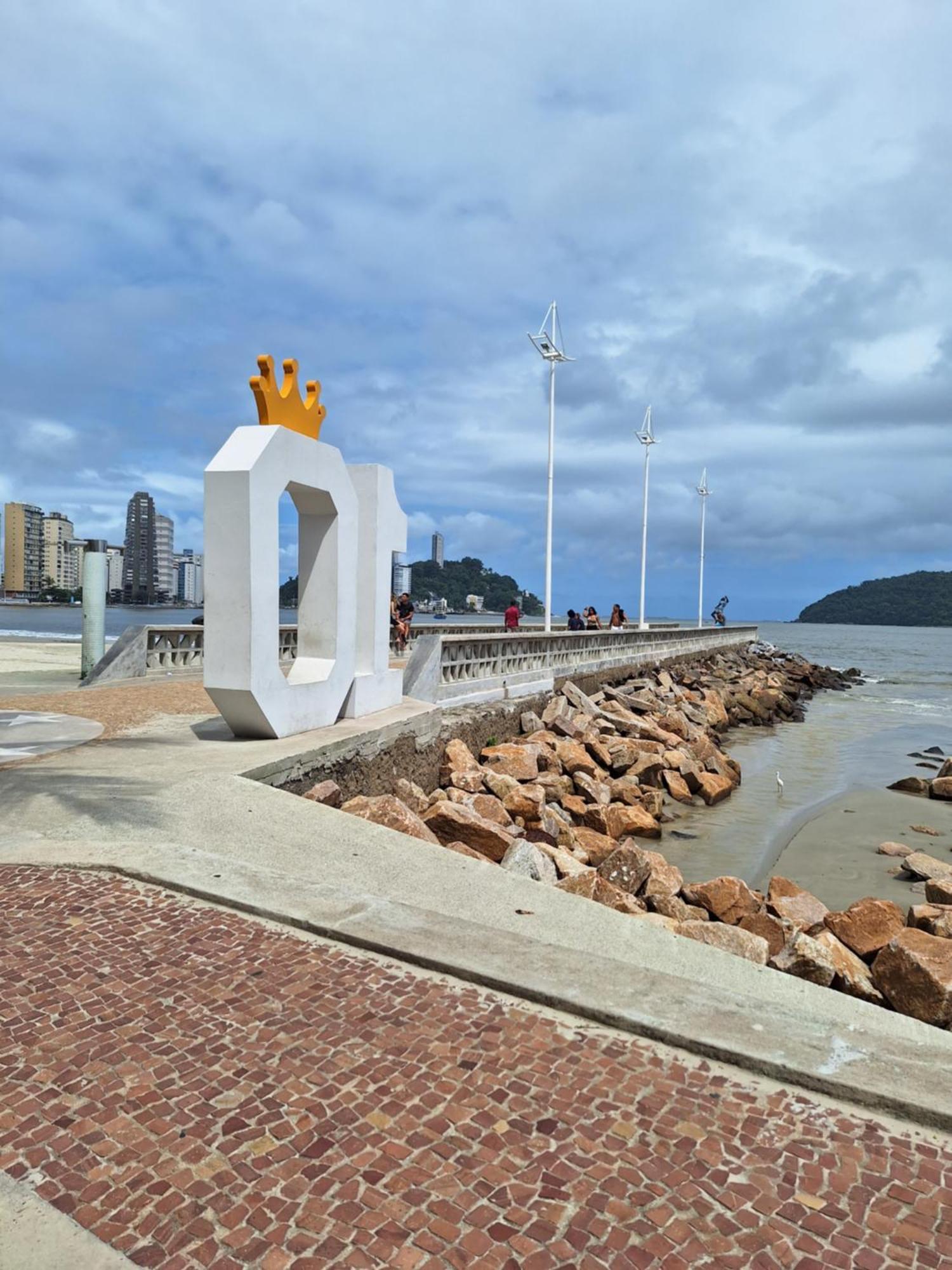 Pe Na Areia Gonzaguinha Sao Vicente Apartment Exterior foto
